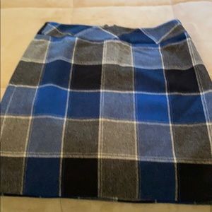 Talbots wood plaid pencil skirt
